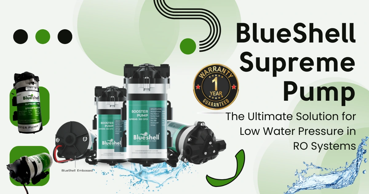 BlueShell Supreme Pump – The Ultimate Solution for Low Water Pressure in RO Systems